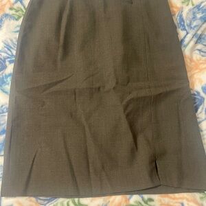 Lands' End Classic Gray Pencil Skirt